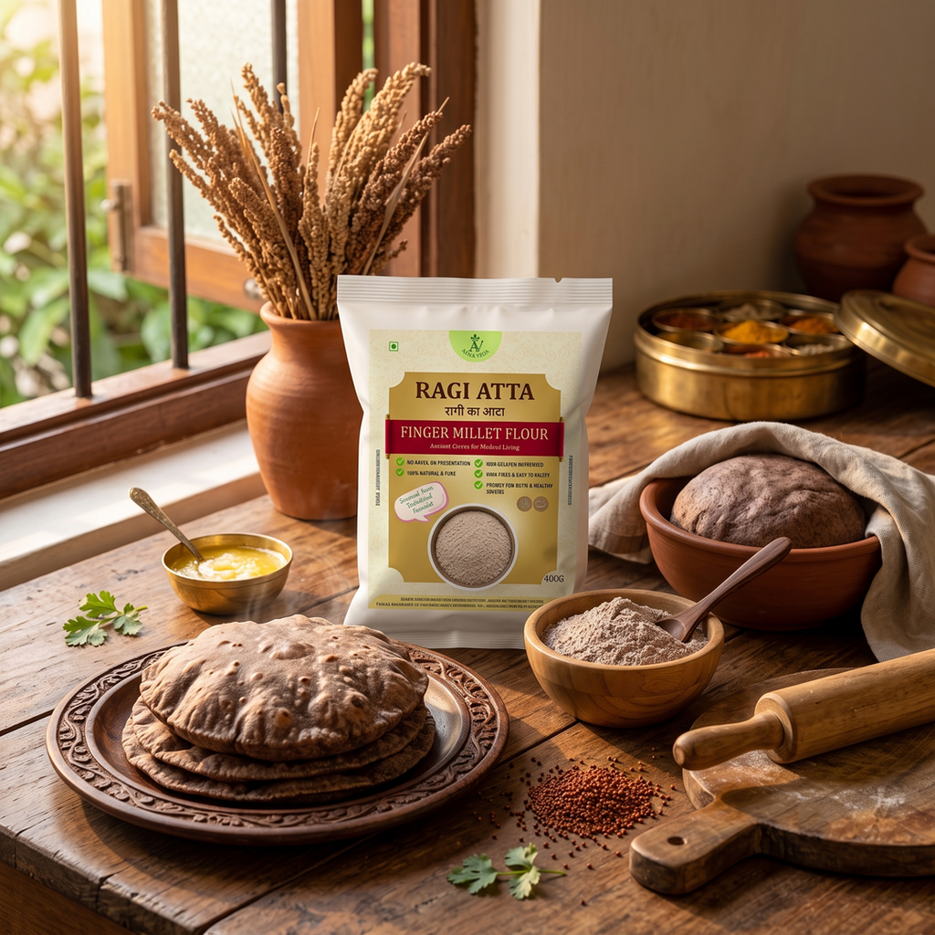 Ragi Atta (Finger Millet Flour) | 100% Natural | 400g